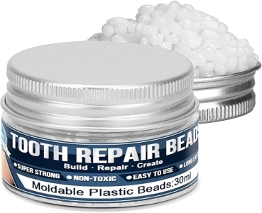 Tooth Repair Kit, 30ml Moldable Tooth Replacements Kit, Moldable Plastic Thermoplastic Beads