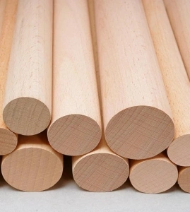 Wooden Round Closet Rod Polished Wood Wardrobe Closet Rod (39