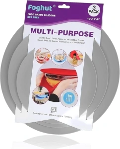 Multi-use Microwave Mat, 3 Pack Trivets, Hot Pad, Pot Holders, Place Mat, Utensils Rest, Silicone Cover Pad for Kitchen Counter (Non-Slip, Heat Resistant, Dishwasher Safe)