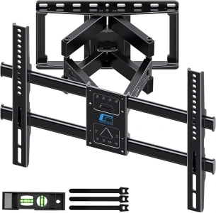 HOME VISION Full Motion TV Wall Mount for Most 32-85 inch TVs up to132lbs, Wall Mount TV Bracket Dual Articulating Arms, Swivel, Tilting, Leveling TV Mount, Max VESA 600x400mm, Fits 8