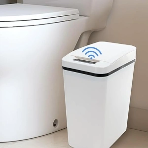 2.5 Gallon Automatic Bathroom Trash Can, Small Motion Sensor Touchless Garbage Can Waste Bin for Bathroom, Kitchen, Living Room