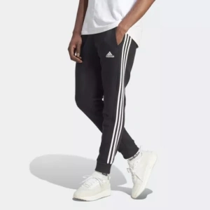 adidas men Essentials Fleece 3-Stripes Tapered Cuff Pants