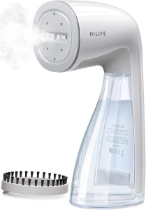 HiLIFE Steamer for Clothes, 1100W Clothes Steamer, Fast Wrinkle Removal with Large 300ml Tank, Ideal for All Fabrics, Easy to Use, Compact and Portable Travel Garment Steamer (white)