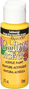 DecoArt DCA118-3 Crafter's Acrylic Paint, 2-Ounce, Goldenrod