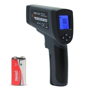 KT Thermo Infrared Thermometer Cooking Digital Temperature Gun -58℉-2012℉(-50℃-1100℃) for Cooking, Pizza Oven, Griddle, Engine, HVAC, Laser Temperature Gun with Adjustable Emissivity