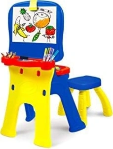 Crayola: Triple-The-Fun Art Studio - Converts Into Activity Desk, Includes Stool, Magnetic Dry Erase Board, Ages 3+