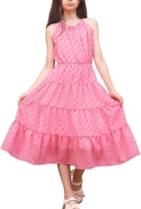 Girls' Sleeveless A-Line Maxi Dress - Casual Summer Dress for 7-14 Years