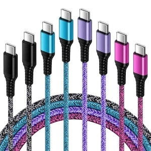 Samsung S24 S23 S22 Charger Fast Charging Cable 3FT 4Pack USB Type C Charging Cord for Galaxy A15/A14/A55/A54/A35/A13/A53/A12/S22/S21/S20, PD Charger Cable for iPhone 15, Pixel 8 7 6 Pro