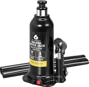 Torin 6 Ton (12,000 LBs) Capacity Hydraulic Welded Bottle Jack, AT90603BB , Black