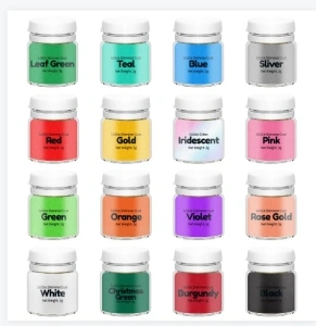 Edible Luster Dust Set for Cake, Painting, 16 Color Edible Shimmer Glitter Dust for Drinks (15 Color Luster Dust + 1 Color Edible Gllitter Prism Powder)