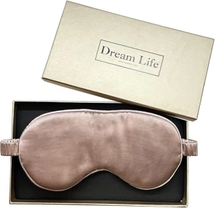 22mm 100% Mulberry Silk eye mask for sleeping,Pure Mulberry Silk Inside Out, Men's and Women's Airplane Travel Shading Sleep Eye Mask (Pink)