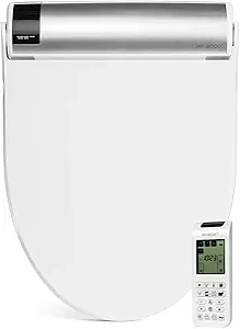 Bio Bidet BB2000 Bliss Electric Bidet Toilet Seat, Warm Water with Air Dryer, Heated Seat with Sensor and Slow Close Lid, Night Light, Remote Control, Elongated, White