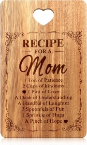 Gifts for Mom from Daughter Son Wooden Cheese Charcuterie Boards Cute Mother's Day Birthday Presents to Mom Unique Christmas Decor Kitchen Gift for Mum Wood Cutting Board Mummy Xmas Present