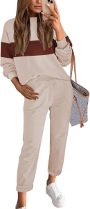 ETCYY NEW Women's Sweater Sets 2 Piece Outfits Lounge Sets with Knit Sweater Tops and Sweatpants