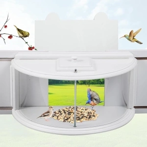 Window Bird Feeder Birdwatching Indoors,Clear View,180° Ultimate Bird Feeder for Up-Close Avian Encounters Brings Nature's Beauty to Your Home/Office Easy Fill