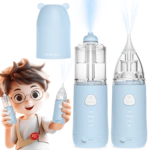 Horigen 62B Baby Nasal Aspirator Nose Irrigator 2 in 1 Relieve Allergies Rhinitis Comfort Safe Nasal Cavity Cleaning for Newborn Infant Toddler