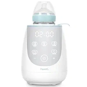 Papablic Fast Bottle Warmer with Feeding Tracker, Baby Bottle Warmer for Breastmilk or Formula, Ready milk in 2 Min, Accurate Temperature Control and Automatic Shut-Off