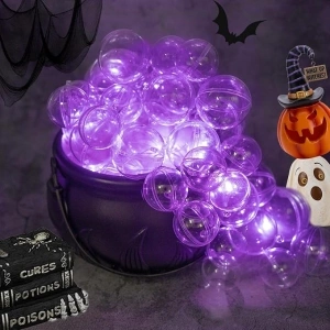 Halloween Decorations Indoor - DIY Bubbling Witch's Cauldron Set, Plastic Bowl Hocus Pocus Decor Party Decorations, Spooky Vintage Decor for Home Kitchen Room Party Table