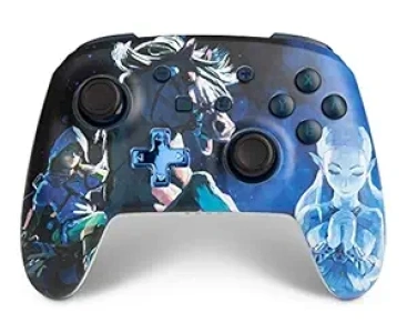 PowerA Enhanced Nintendo Switch Controller Wireless - Zelda Midnight Ride, Legend of Zelda Sworn Protector, tears of the kingdom, Rechargeable Pro Controller for Switch, Immersive Motion Control and Advanced Gaming Buttons