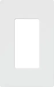 Lutron Claro 1 Gang Decorator/Rocker Wallplate, Gloss, White (1-Pack) | CW-1-WH