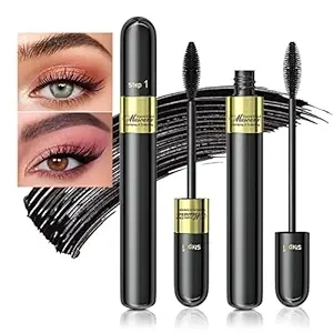 Tubing Mascara Waterproof & Smudge-Proof - Long-Lasting Mascara for Length and Volume, Curling Eyelashes, No Flaking and No Clumping, Cruelty Free, Eye Makeup, Black (Pack of 1)