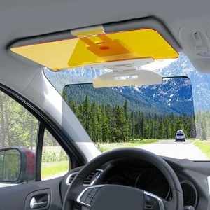 Polarized Sun Visor Extender for Car, Upgraded UV400 Car Sun Visor Extension, Anti-Glare Car Visor for Safe Driving, UV-Filtering, Protection