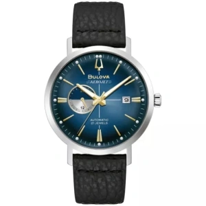 Bulova Aerojet Classic Automatic GMT Blue Dial Calendar Men's Watch 41MM 96B374