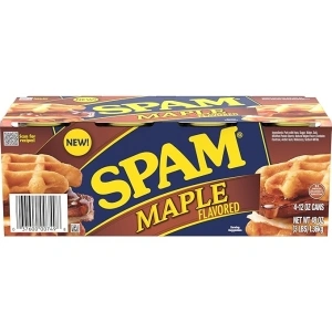 SPAM Maple Flavored Canned Ham, 12 oz Can (4-Pack)