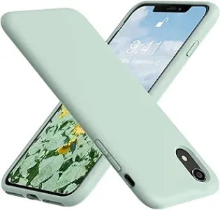 Vooii Compatible with iPhone XR Case, Soft Liquid Silicone Full Body Slim Cover with Microfiber Lining - Mint