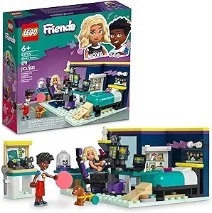 LEGO Friends Nova's Room Gaming Themed Bedroom Playset 41755, Collectible Toy with Zac Mini-Doll and Pickle The Dog, Small Gift Idea for Kids 6 and Up