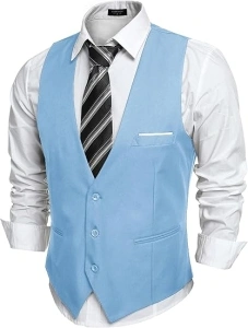 COOFANDY Men's Formal Suit Vest Slim Fit Casual Business Dress Waistcoat Vest