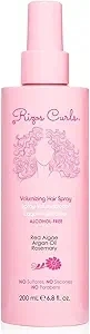 Rizos Curls Alcohol-Free Volumizing Curl Hair Spray, Locks Hold & Style, Touchable Hold Without Crunch or Flakes, Infused with Rosemary, Argan Oil & Red Algae, For All Curl Patterns 2a - 4c, 6.8 oz