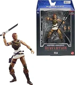 Masters of the Universe Masterverse Collection, Revelation Teela 7-in Motu Battle Figures for Storytelling Play and Display, Gift for Kids Age 6 and Older and Adult Collectors,GYV15