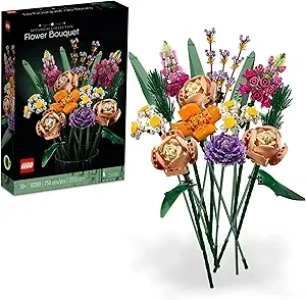 LEGO Icons Flower Bouquet Building Decoration Set - Artificial Flowers with Roses, Decorative Home Accessories, Gift for Him and Her, Botanical Collection and Table Art for Adults, 10280