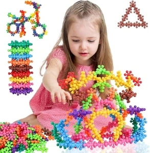 300 Pieces Building Blocks Kids STEM Toys- Discs Sets Interlocking Solid Plastic for Preschool Kids Boys and Girls Aged 3+, Creativity Kids Toys A-004