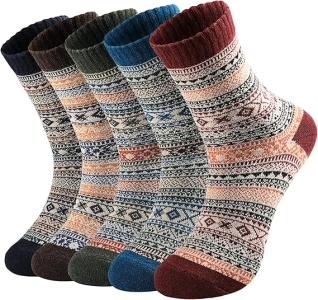 Pleneal Wool Socks for Women - Womens Wool Socks Winter Warm Wool Socks Men Cozy Knit Socks Boots Socks for Women