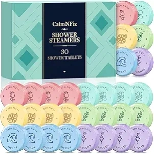 30 Pack Shower Steamers for Women Present Set, Shower Bath Bombs with 6 Scents, Self-Care Items for Wife As Christmas and Mothers Day Present Idea, Birthday Present Stocking Suffers