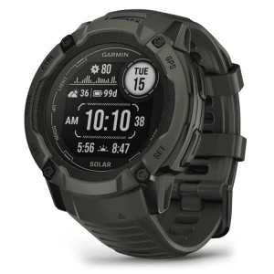 Garmin Instinct 2X Solar Rugged GPS Smartwatch, Moss with Power Glass Lens, LED Flashlight