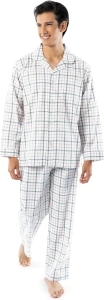 Fruit of the Loom Men's Long Sleeve Broadcloth Pajama Set