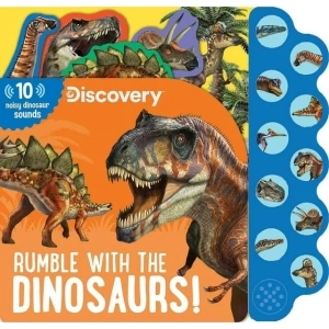 10-Button Sound Books Discovery Kids: Rumble with the Dinosaurs, (Board Book)