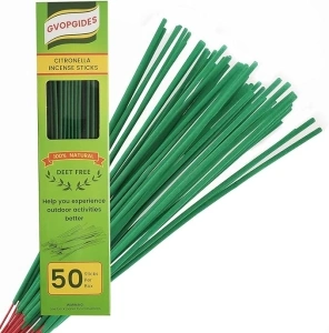 Citronella Incense Sticks 50 Pieces per Box, Made from Natural Plants, Suitable for Outdoors, Indoors, by The Pool, in The Yard