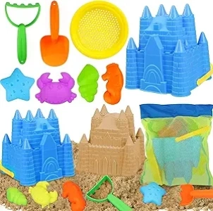 TOY Life Beach Toys for Kids Ages 4-8, Sand Toys for Toddlers 1-3, Beach Toys for Toddlers 1-3, Kids Beach Toys for Kids Ages 8-12, Sandbox Toys, Sand Castle Building Kit, Sand Toys for Kids Ages 4-8