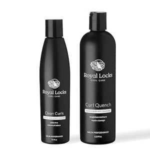 Conditioner and Hydrating Shampoo Set for Curly Hair | Sulfate and Paraben Free Keratin Rich | For Curly Wavy Textured Grey or Fine Hair .by Royal Locks Argan and Macadamia Nut Oils