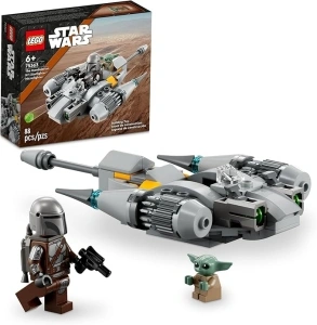 LEGO Star Wars The Mandalorian’s N-1 Starfighter Microfighter, Building Toy Set for Kids Ages 6 and Up with Mando and Grogu 'Baby Yoda' Minifigures, Fun Gift Idea for Action Play, 75363