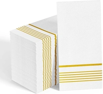 200 Pack Paper Dinner Napkins, 2-Ply disposable Paper Napkins, Premium Quality Guest Towels, Absorbent Paper Hand Towels for Kitchen, Events, Parties or Events