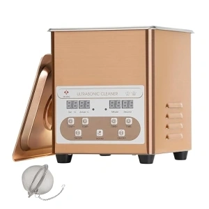 2L Ultrasonic Cleaner with Heater and Timer 60W Jewelry Cleaner Ultrasonic Machine 40kHz Ultra Sonic Cleaner Machine for Eyeglasses Bike Chain etc, 110V, Rose Gold