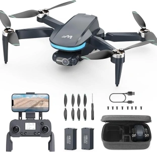 Drones with Camera for Adults 4k, 2-Axis Gimbals GPS Drone with EIS WeFone WF40 FPV RC Foldable Quadcopter for Beginners, Auto Return, Brushless Motor, 5G Transmission, 44min Flight Time, 2 Batteries