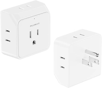 Multi Plug Outlet Extender,Portable Travel Adapter with 5 Outlet Splitter Wall Outlet for Office and Home Appliance ect