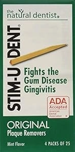 STIM-U-DENT Original Plaque Removers Mint -- 100 Toothpicks