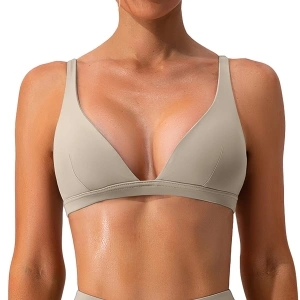 Women's Deep V-Neck U-Shaped Back Sports Bra